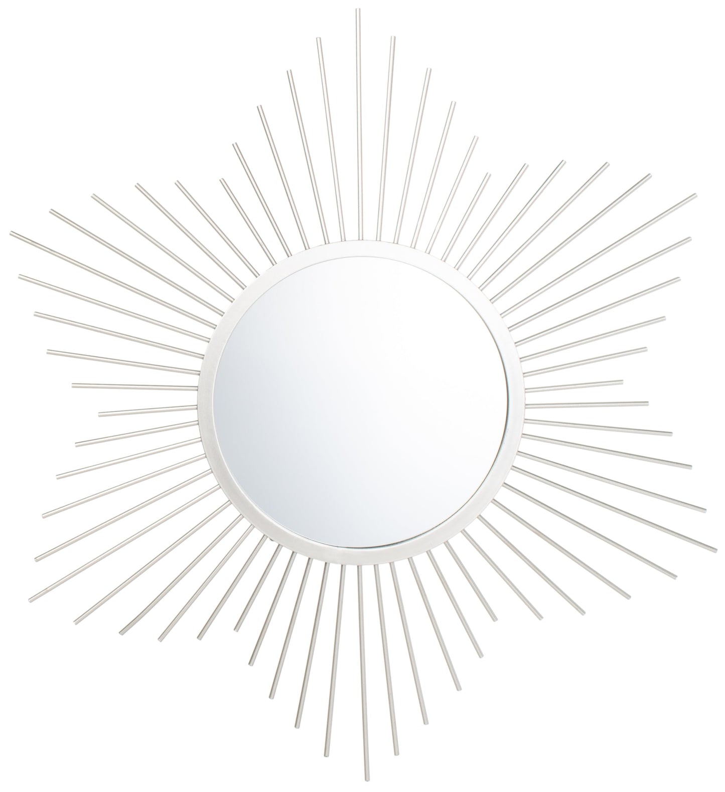 SAFAVIEH Home River Silver Sunburst 36-inch Decorative Accent Mirror