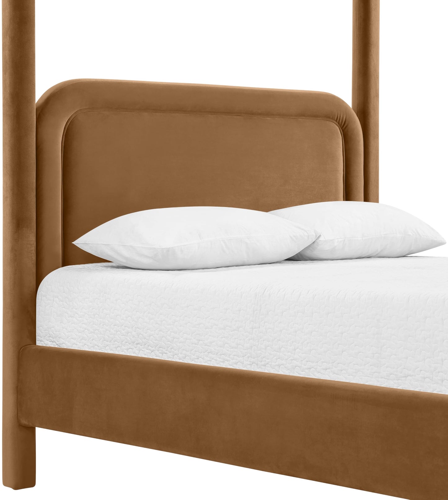 Meridian Furniture Salina Saddle Velvet Upholstered Queen Bed