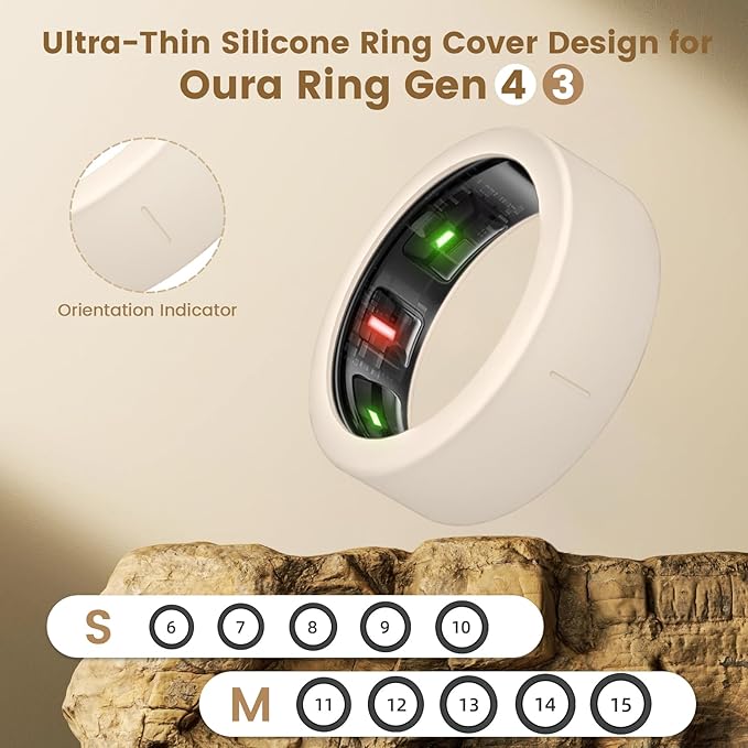 Ultra-Thin Covers Compatible with Oura Ring Gen 4/Oura Gen 3 Cover, Anti-Scratch Elastic Silicone Protector Case Smart Rings Accessories for ULTRAHUMAN Ring AIR Women Men, 4 Pack