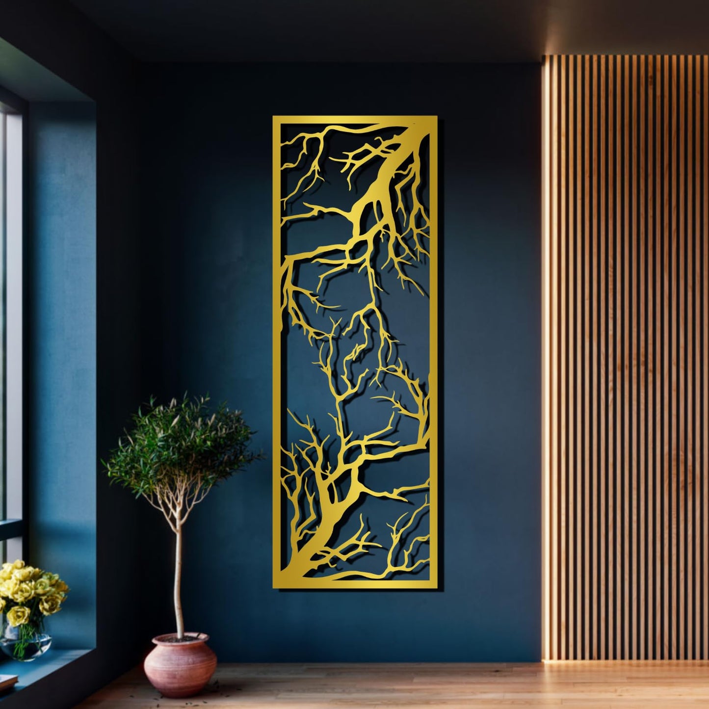 Tree Branch Decor,Metal Tree Branch Wall Art,Metal Tree Branch Wall Decor,Metal Tree Wall Decor,Tree Wall Art,Metal Wall Decor Tree Branches,Home Decor,Living Room Decor (Black, 12x35inch / 31x90cm, metal wall art)