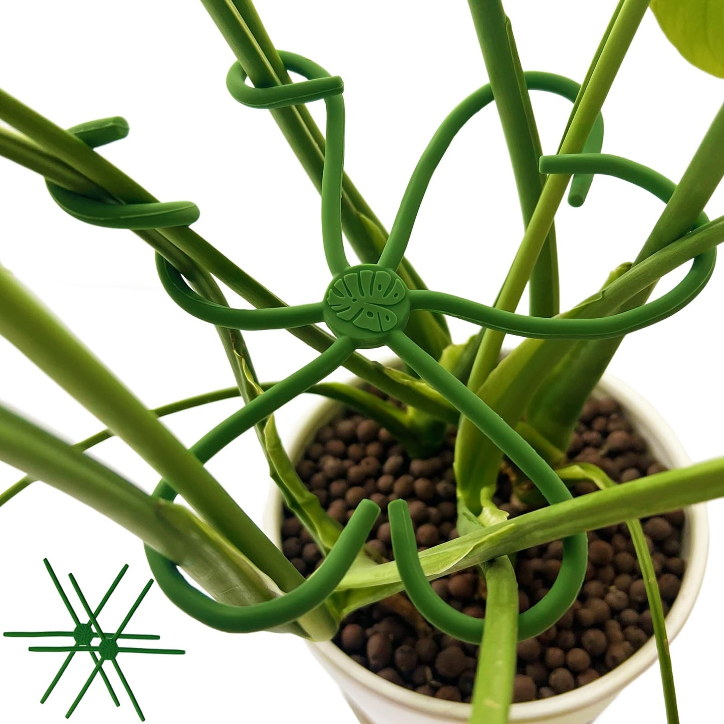 YjiaYjiaY 2 Pcs Free-Form Bending Silicone Plant Stem Support, L Size Flexible Hook Monstera Stem Supports, Reusable Silicone Plant Climbing Stakes Indoor Outdoor