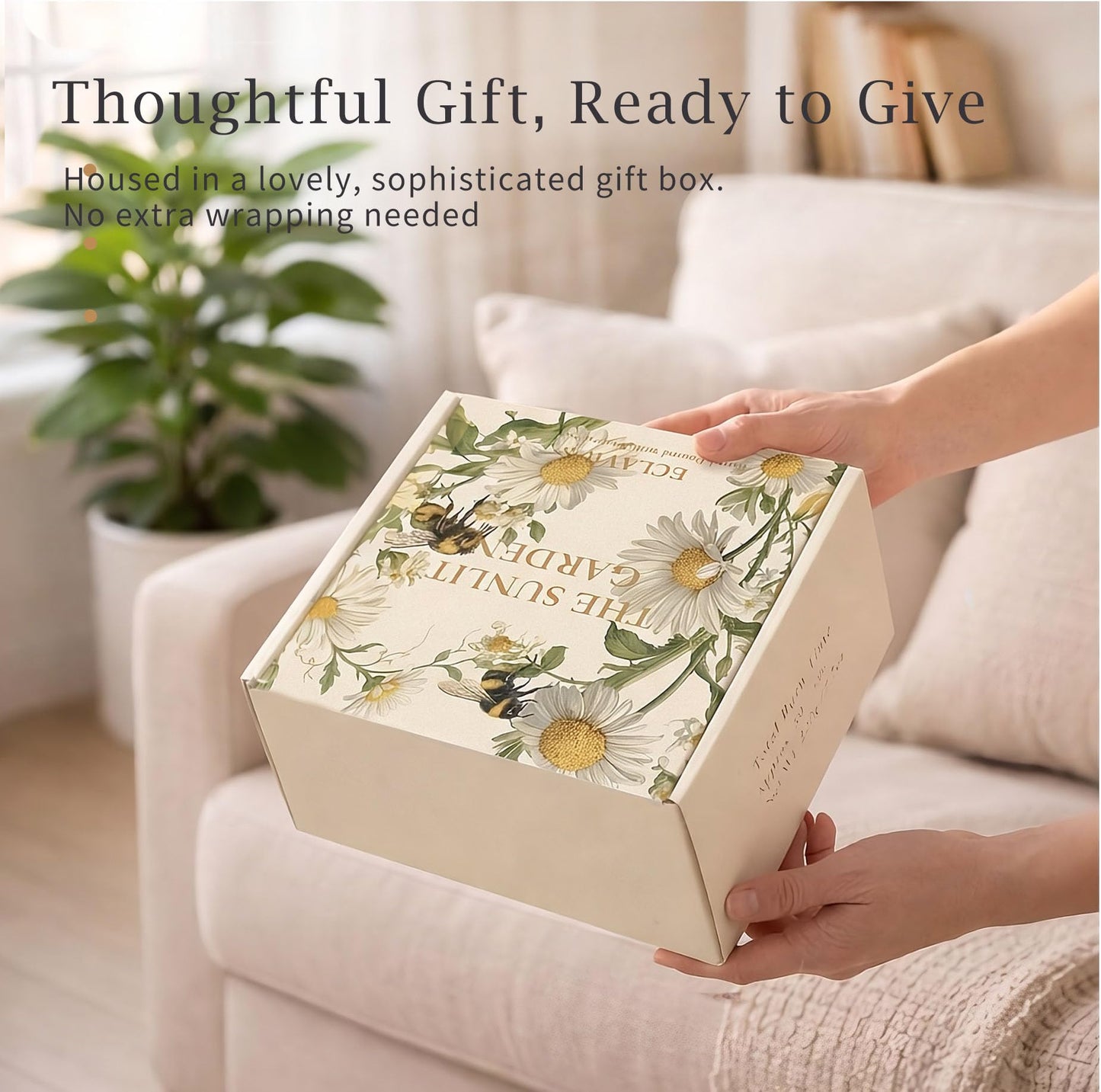 Scented Candles for Women - 24oz Aromatherapy Natural Soy Candles, Unique Floral Design, Relaxation Gifts for Mother’s Day, Birthday & Home Decor