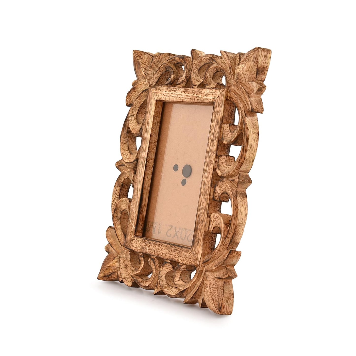 Kimona Tabletop Frames Hand Carved 6"x 4" Picture Frame with Real Glass for Tabletop Display, Photo Display Frames (10" X 8" X 0.75")
