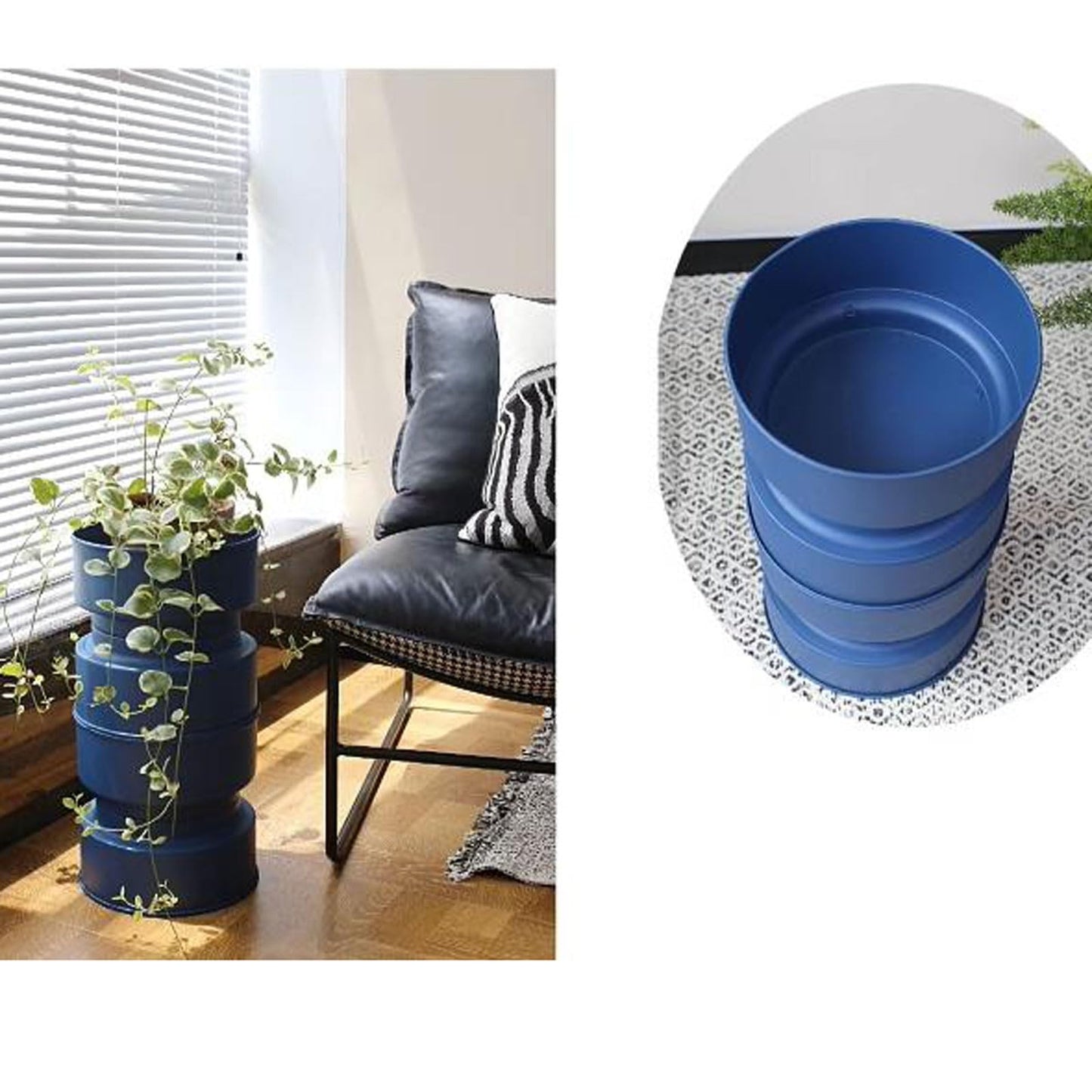 HEXEH Side Table Small Side Table Plant Stand Indoor, Metal Plant Stand Table for Flower Pots, Coffee Table Plant Holder, Modern Home Decor Small Round Side End Table Snack Table Coffee Table