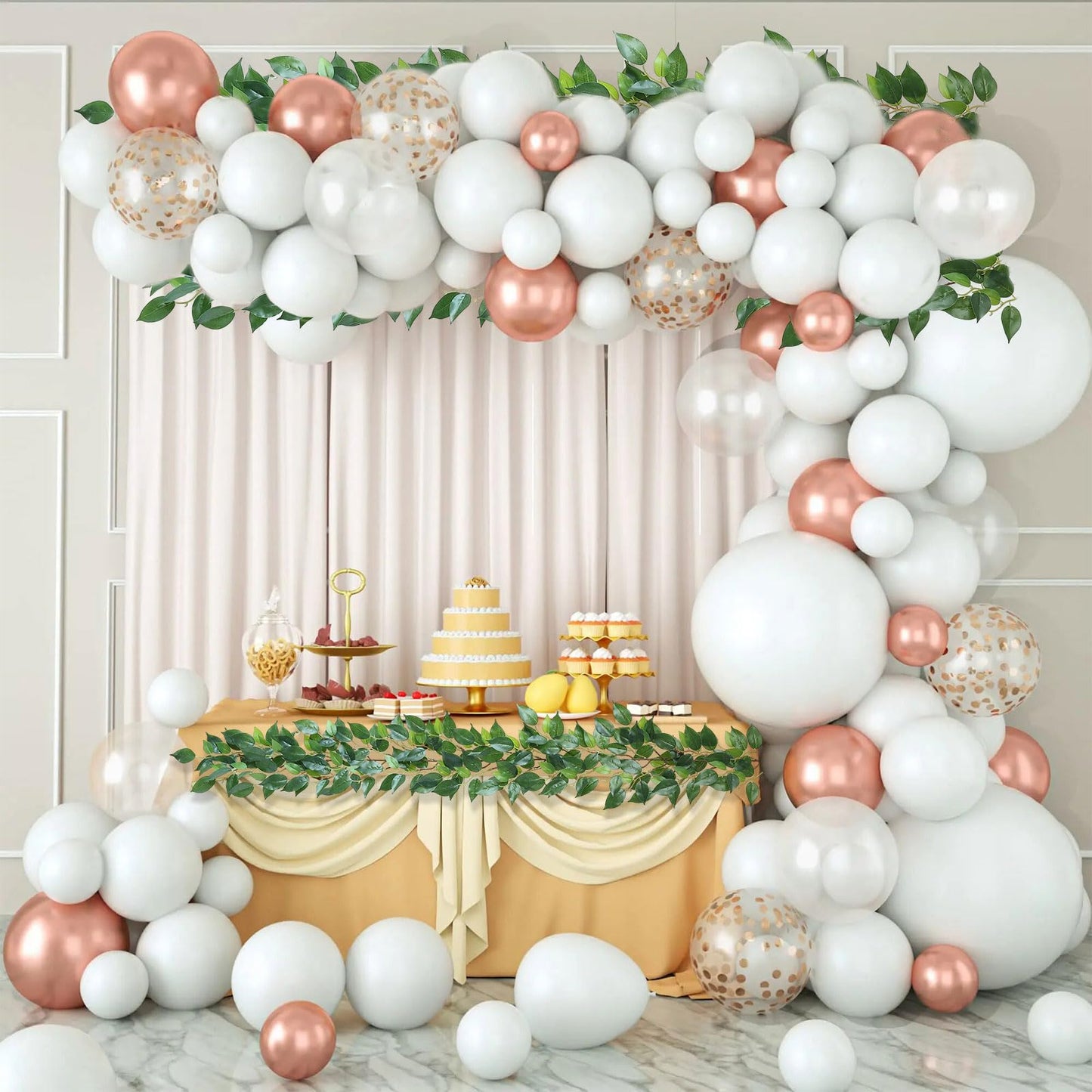 Mizii 2 Strands Artificial Vines Ficus Garland 78" Fake Vine with Silk Green Leaves Faux Hanging Plants Greenery Decorations for Bedroom Table Centerpieces Wall Party Wedding Room Decor (Ficus)