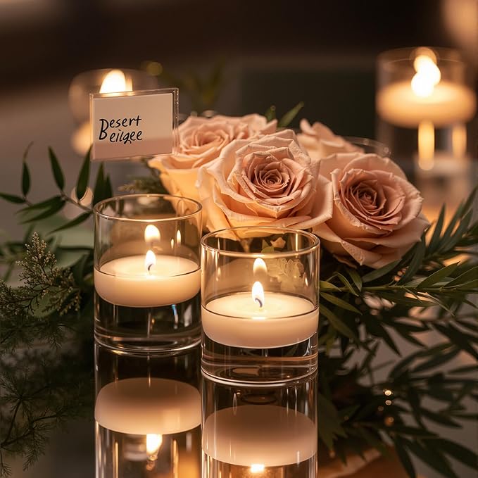 TBWIND 12pcs Small Glass Cylinder Vases for Centerpieces, 4 Inch Clear Flowers Vase for Wedding Decorations, Glass Hurricane Candle Holder for Home Decor Table Centerpiece