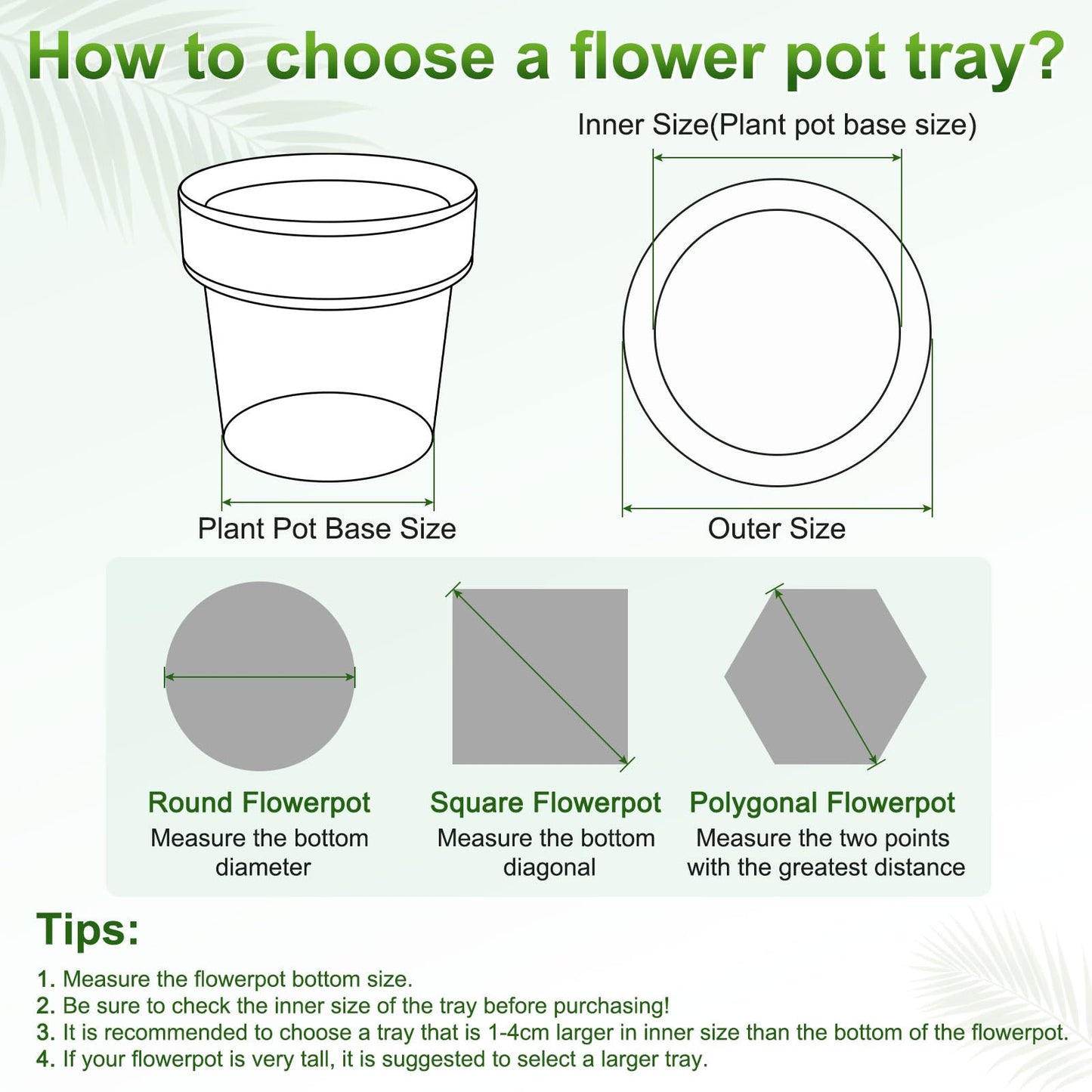 M METERXITY 2-Pack Plant Saucers, 6.3 Inch ID Anti-Rot Root Resin Flower Pot Plant Saucers for Indoor/Outdoor, Flowerpot Drip Tray [8.3 Inch OD, Gray Black]