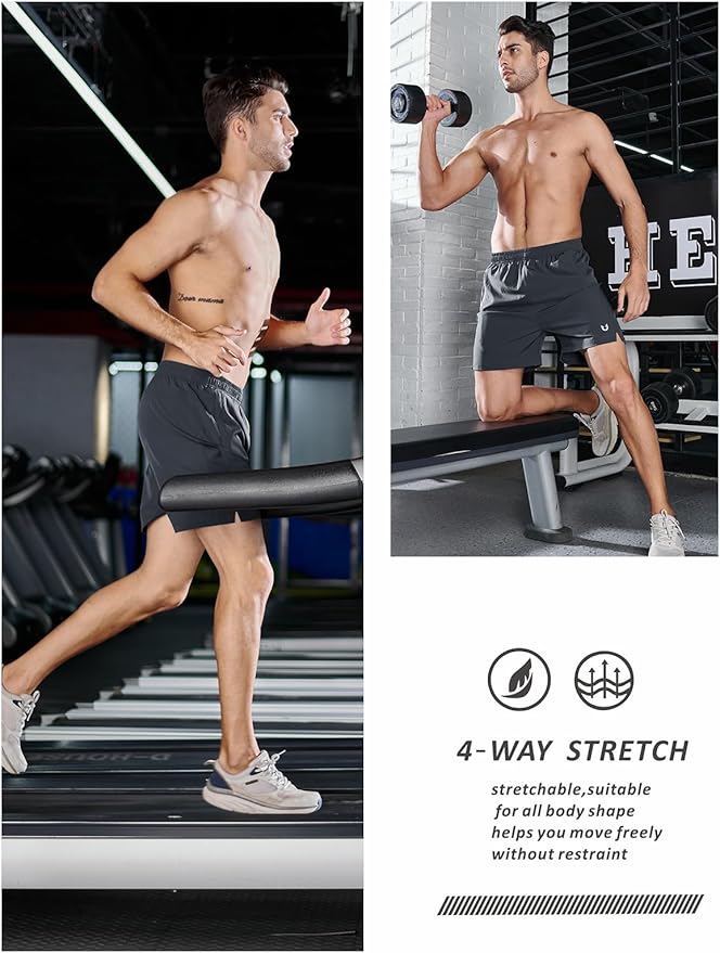 NORTHYARD Men's Running Athletic Shorts 5'' Workout Gym Tennis Short Quick Dry Lightweight Active Sports Basketball