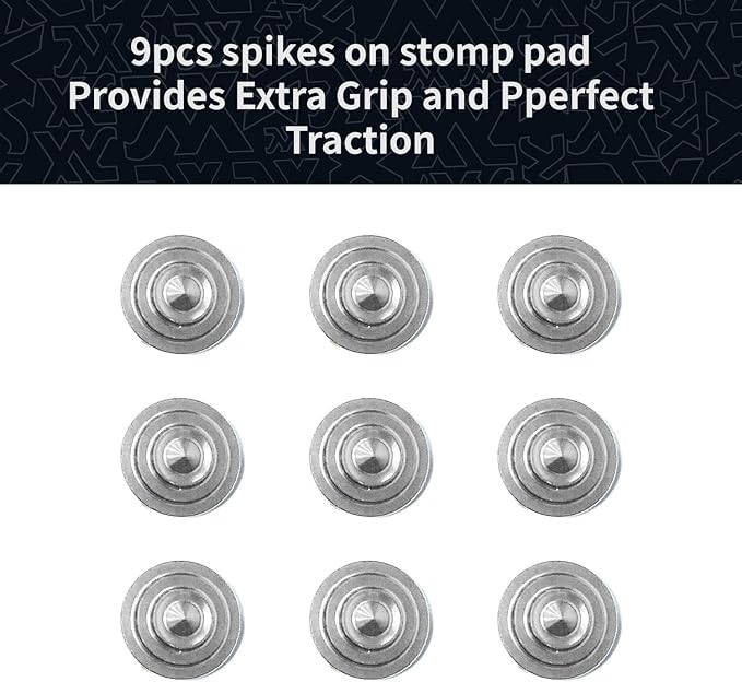 XCMAN 4 Layer-Cone Studs Dia 7.87 Inch Aluminum Snowboard Stomp Pad - 9pcs