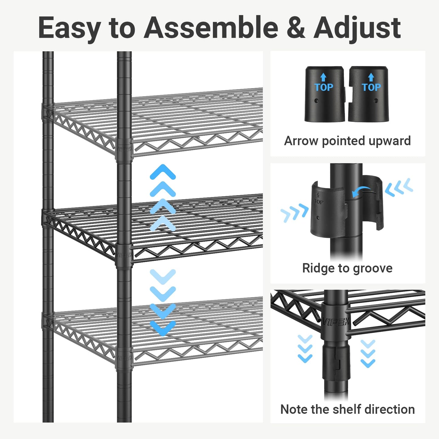 VIPEK R2C Medium Heavy Duty Clothes Rack Rolling Garment Rack with Cover Adjustable Clothing Rack for Hanging Clothes Portable Closets with Double Rods, Black Rack with Black Upgraded Polyester Cover