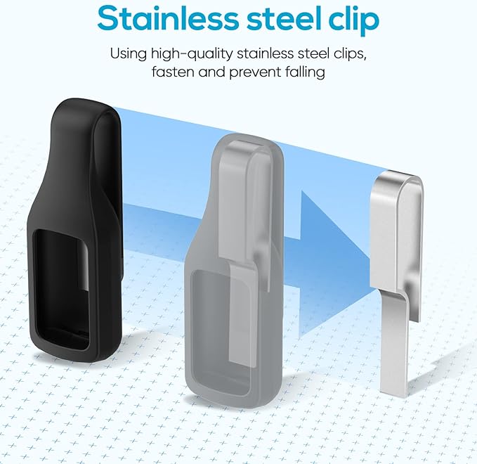 lepmok Clip Holder Accessory for Fitbit Charge 6/5 (Midnight Blue)