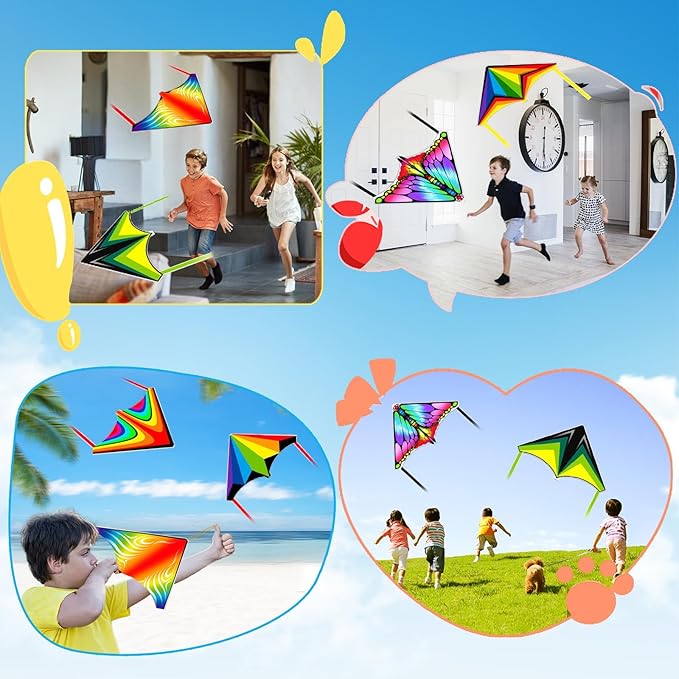 Mini Kites for Kids,Finger Launcher Kites Easy to Fly,Party Favors for Kids 4-8-12 Outdoor Toys Beach Games,Treasure Box Toys for Classroom Prizes Mini Kite Bulk