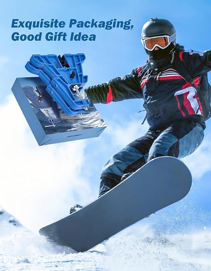 JOYTUTUS Ski and Snowboard Vises for Tuning, Edges and Waxing, Non-Slip Snowboard Clamp with Rubber Pads, Vice Grips for Ski/Snowboard Tuning Equipmentï¼? Pieces/2 Pieces Set