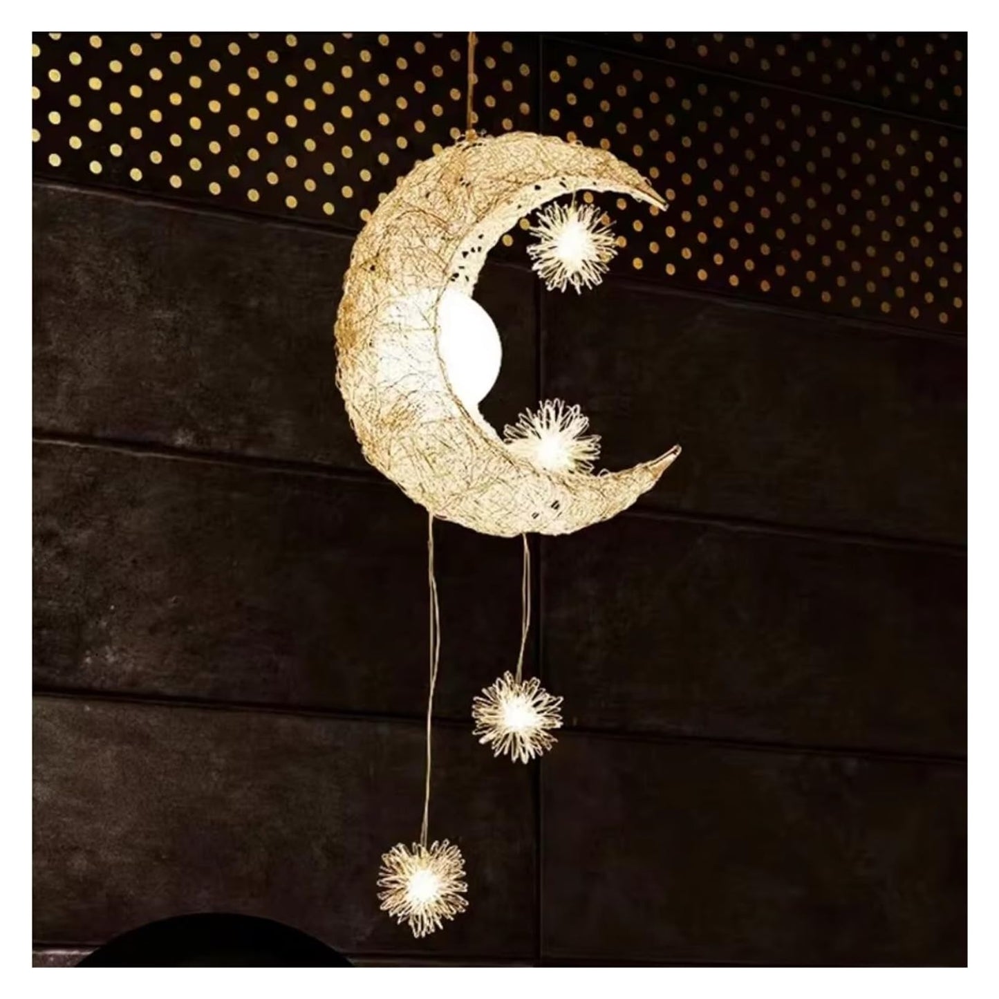 Moon Pendant Lights LED Modern Chandelier Ceiling Light Children Bedroom Hanging Lamp,for the Living Room