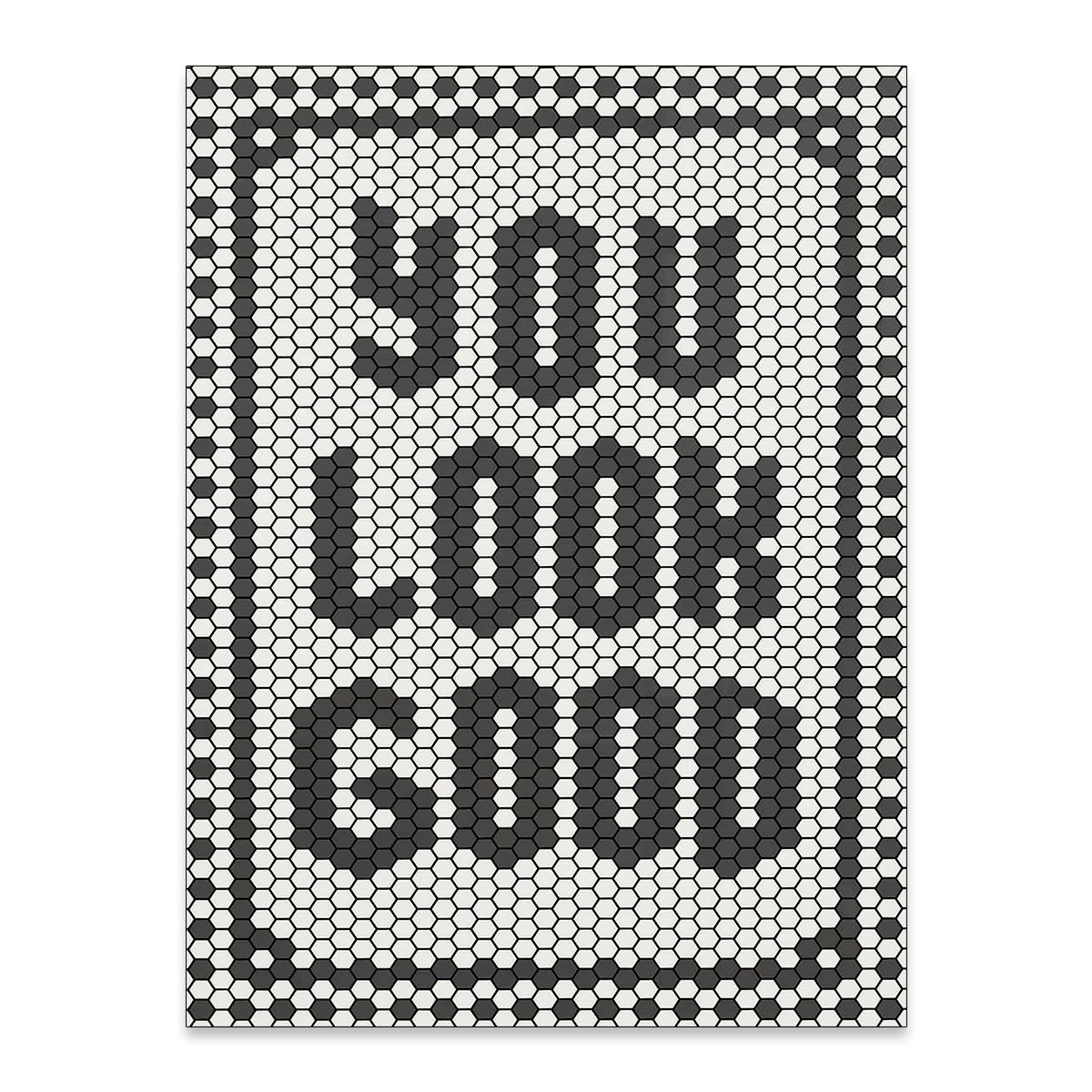 OMANI Black and White Quotes Wall Art Trendy Minimalist You Look Good Poster Funky Hexagon Tile Canvas Prints for Living Room Bathroom Wall Decor 12x16 inch Unframed