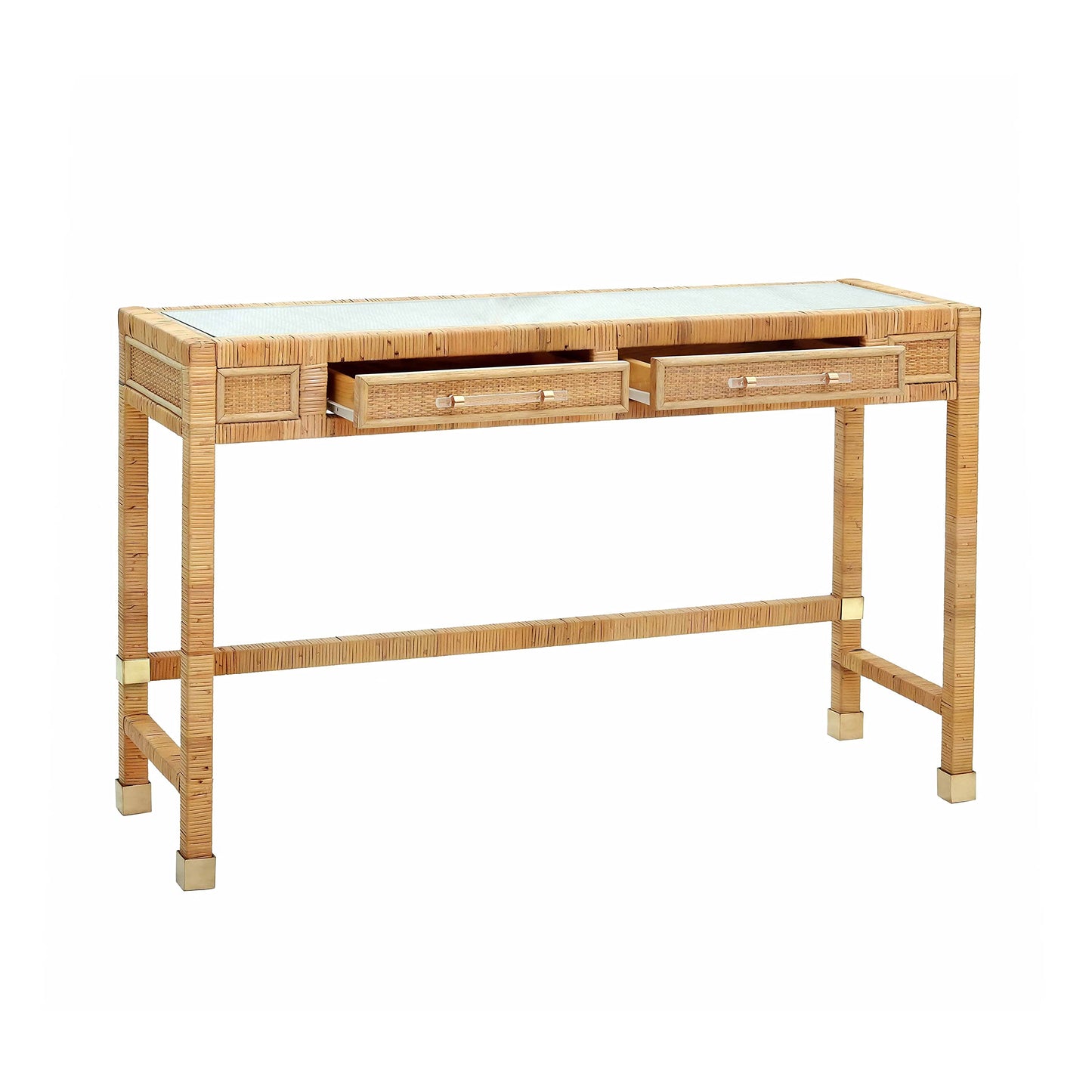 Tov Furniture Amara Natural Rattan Desk