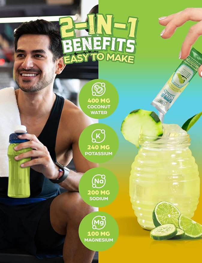 Variety Pack Electrolyte Drink Mix – Pineapple, Horchata & Cucumber Limeade Flavors | Sugar-Free Hydration Powder Packets with Coconut Water & Minerals | 15 Instant Hydration Stick Packs