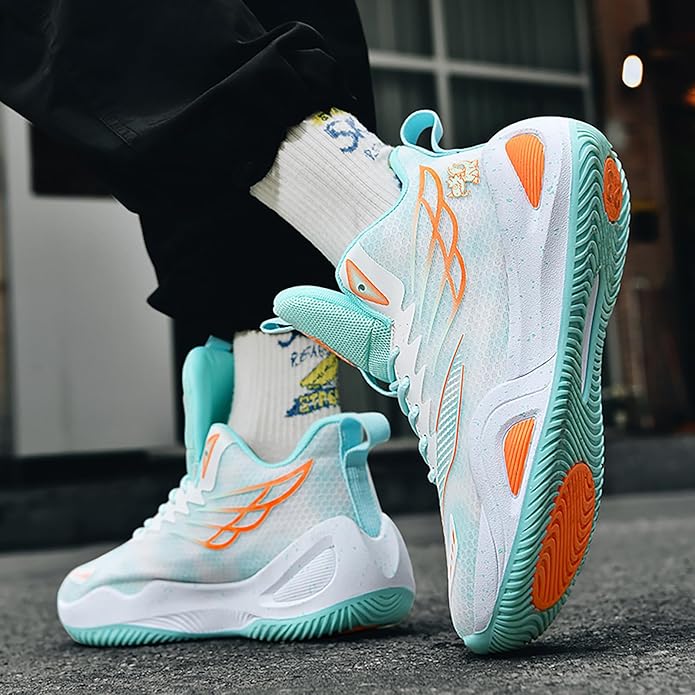 High Top Womens Mens Basketball Shoes Breathable Non Slip Outdoor Sneakers Comfortable Fashion Athletic Training Sport Shoes