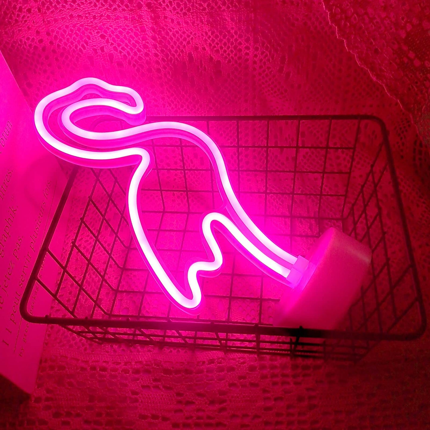 VIFULIN Neon Flamingo Light - Pink Flamingo Gifts for Kids, Girls & Women - USB/Battery Powered LED Night Light