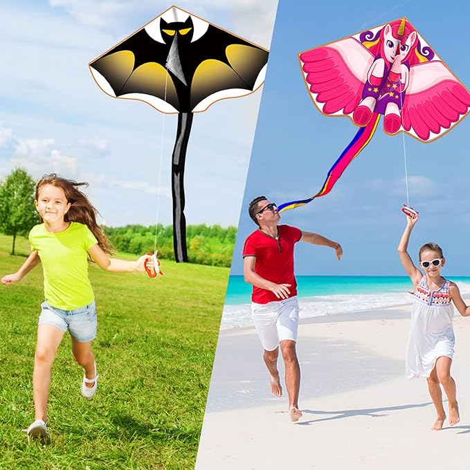 Kite for Kids Ages 3-5 4-8 & Adults, Flying Toys| Beach Toys| Outdoor Toys, Easy to Fly Butterfly Kites with Handle and 328FT Kite String, Large Kites for Boys Girls Birthday Gifts Party Favor Games