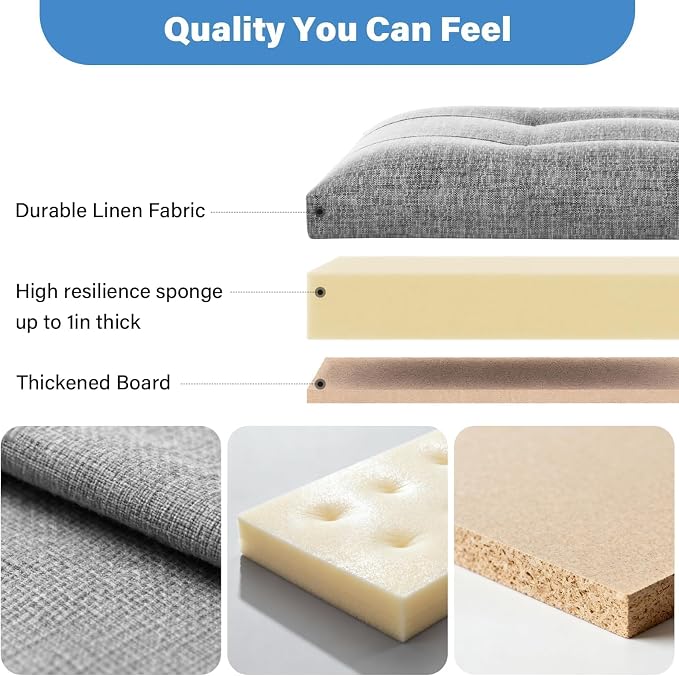 Dayacoco Storage Ottoman Foot Rest Stool, Foldable Foot Rest Stool with Thicker Foam Padded Seat, 43L Small Ottoman with Storage, Holds Up to 350lbs, 17x13x13in,Drak Gray