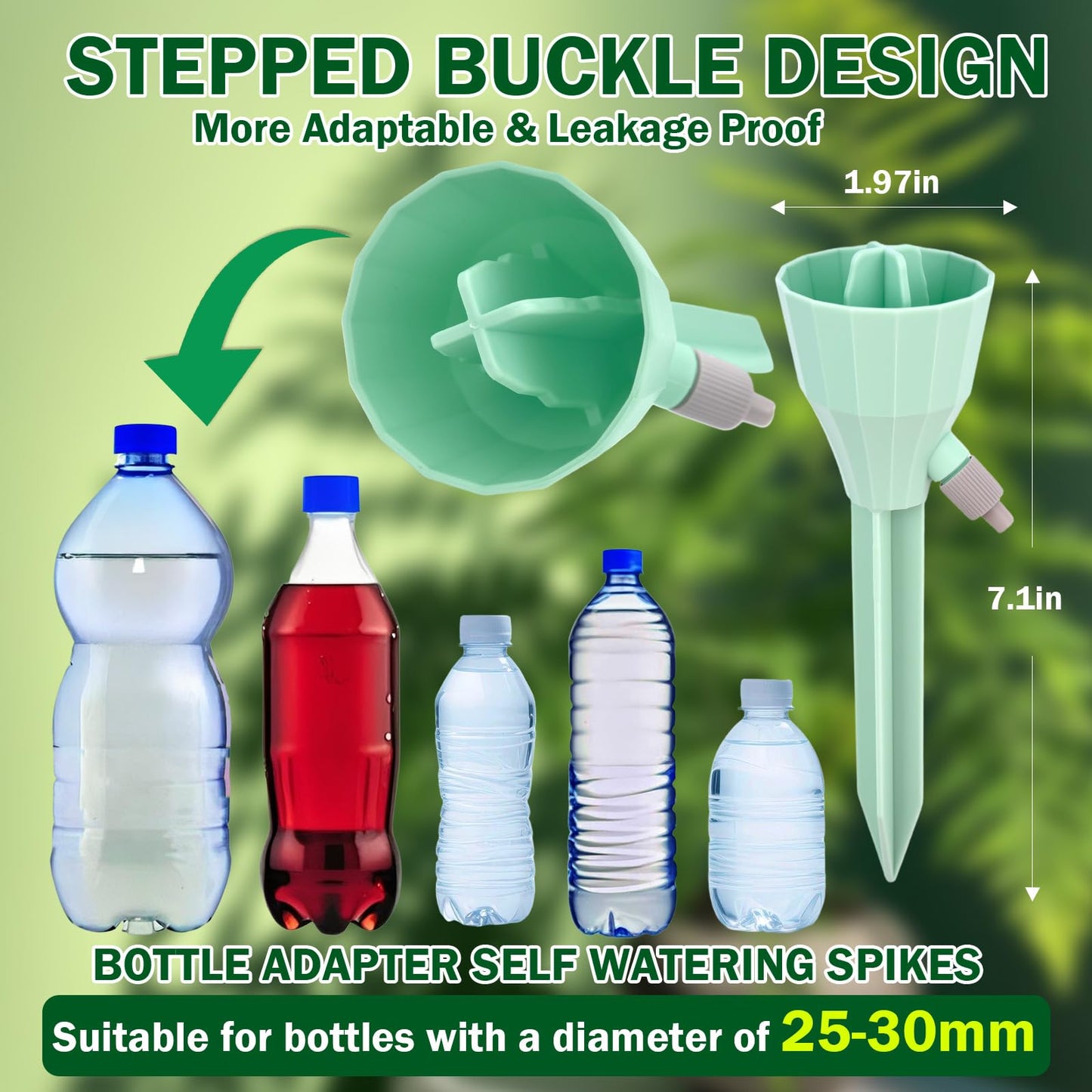 8 Pack Self Watering Spikes for Plant,Self Watering Planter Insert,Automatic Plant Watering Spikes Devices for Indoor Outdoor Potted Plants with Adjustable Control Valve Switch