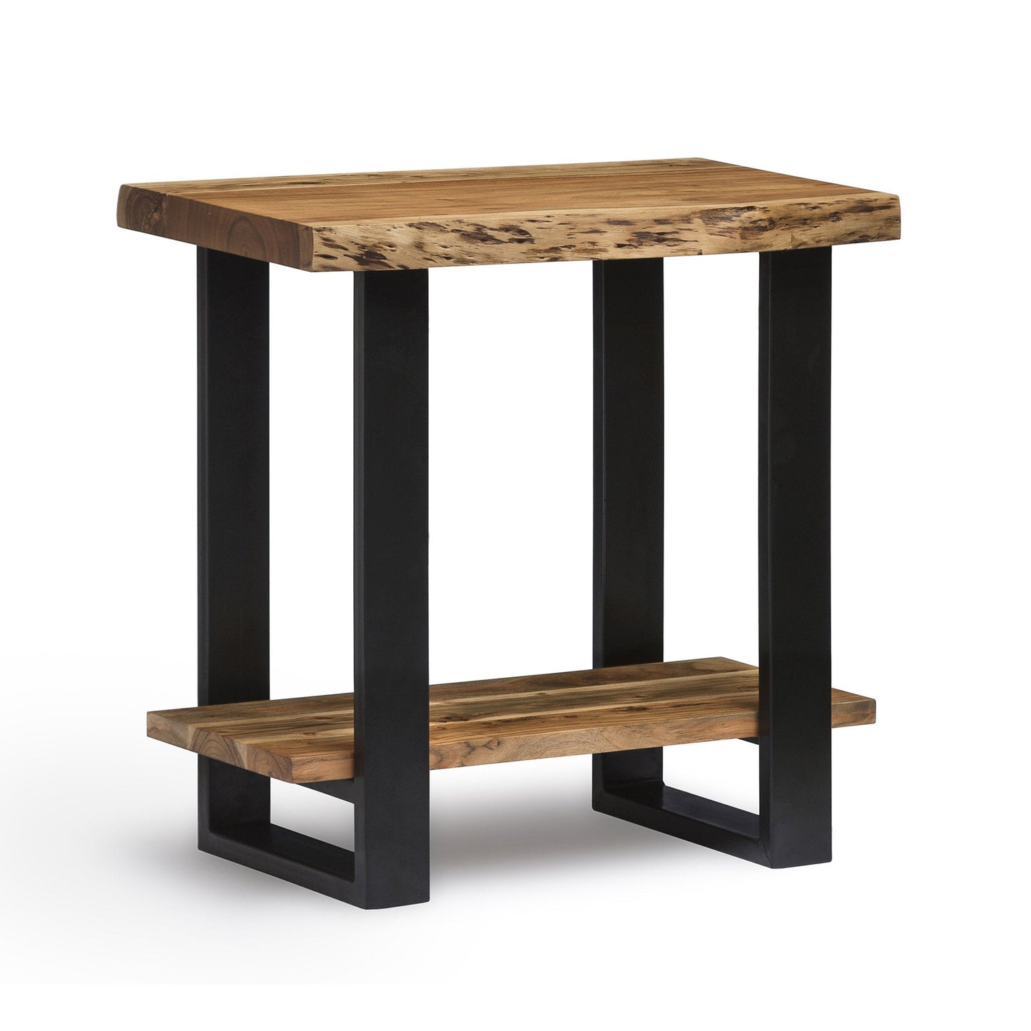 Alaterre Furniture Alpine Natural Live Edge 42" Coffee Table and Set of 2 End Tables