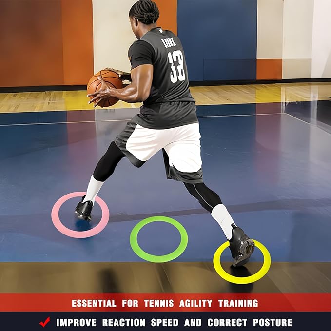 Colorful Anti Slip Safety Agile Ring Speed Ring 3 PCs Speed and Agility Training Equipment Basketball Training Equipment Sports Agility Training Skill Improvement Equipment