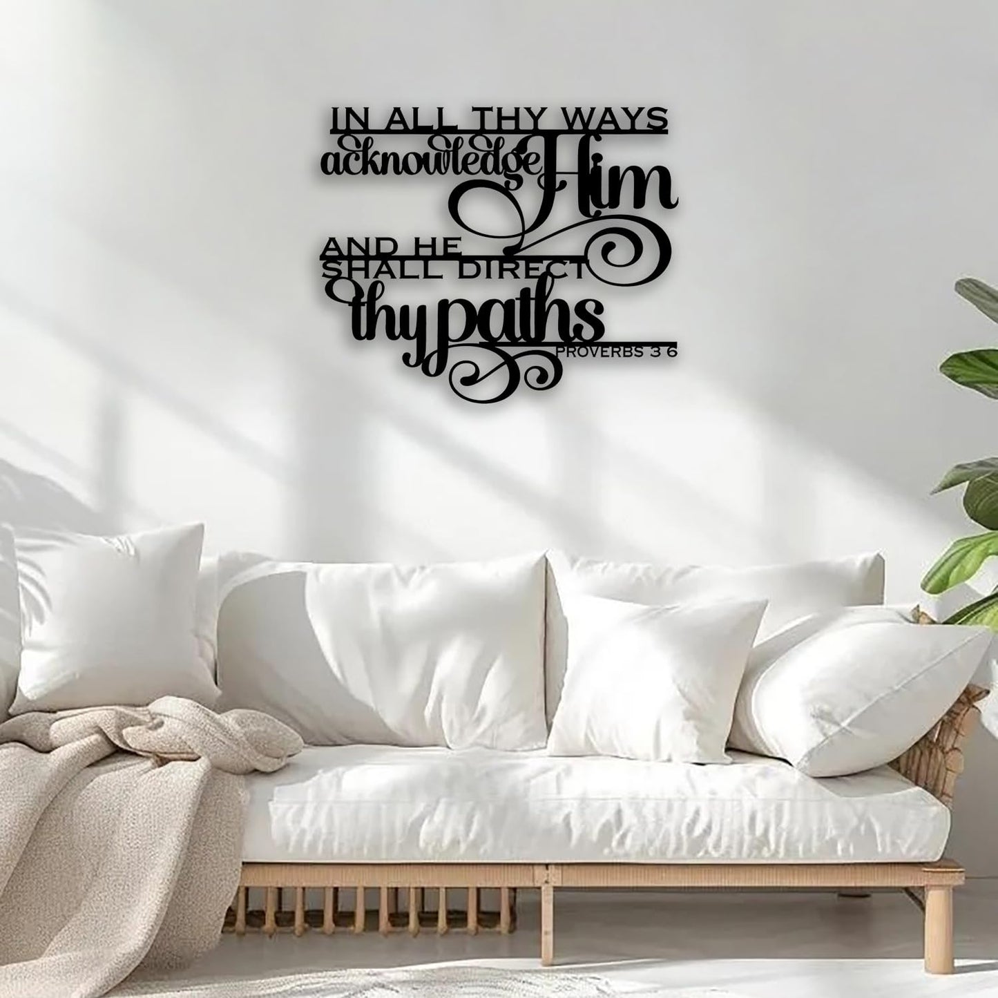 OPTYBVFD Proverbs 6 3 Metal Wall Decor - Christian Room Decor Scripture Wall Art Inspirational Home Decor for Living Room, Bedroom, Dining Room, Bathroom, Office (Black)