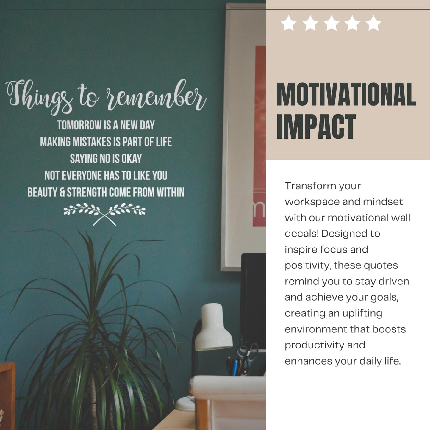 My Vinyl Story - Things to Remember Wall Decal - Inspirational Quote Sticker, Motivational Affirmations Vinyl Art for Positive, Home Office, Bedroom, and Classroom - Removable (Black, 31x22 inches)