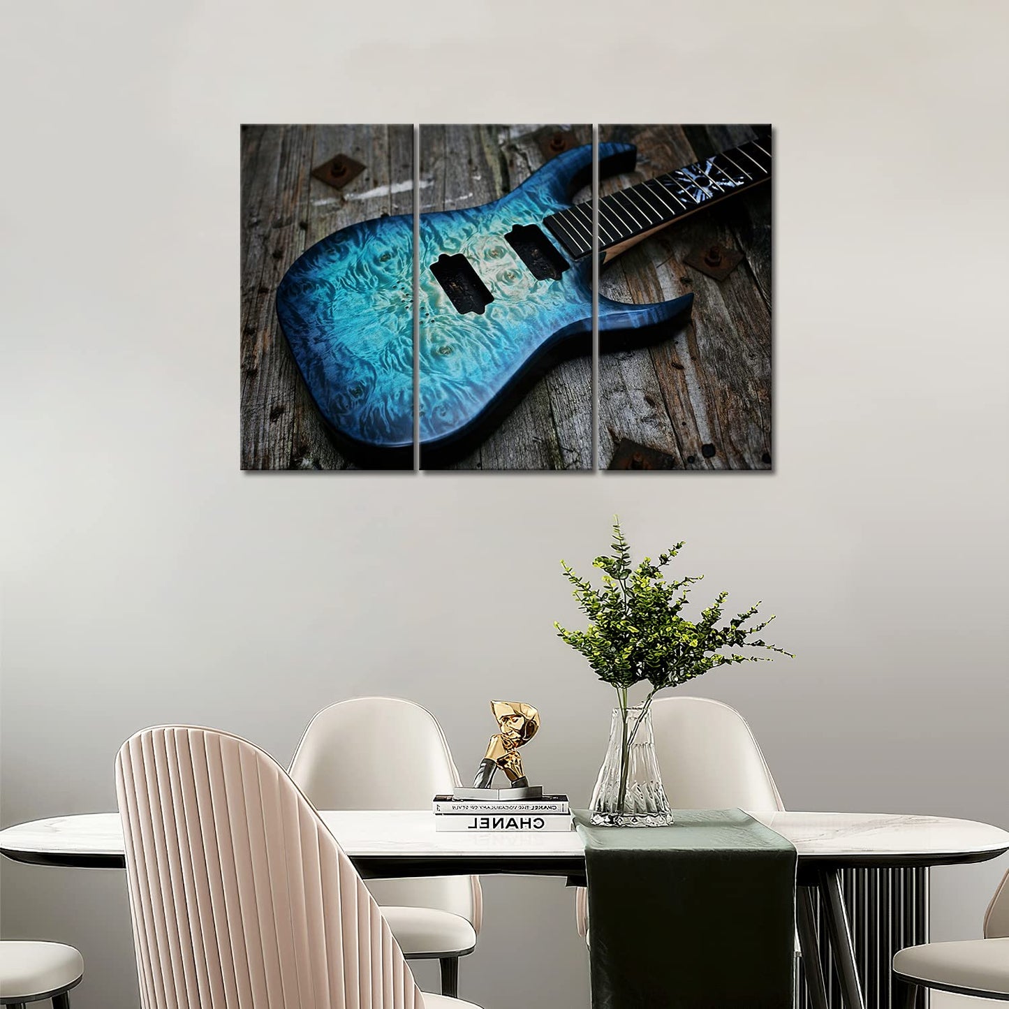 Guitar Wall Art Canvas for Music Room - Picture Print on Canvas for Studio Wall Decor - Gift