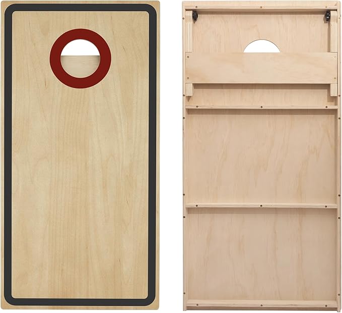 Cornhole Board Set - No Bounce,Regulation Size 4x2 ft,Made of 1/2" Pine Plywood,UV Printing Includes 8 Bean Bags and 2 Cornhole Boards,Perfect for Outdoor Games and Gatherings