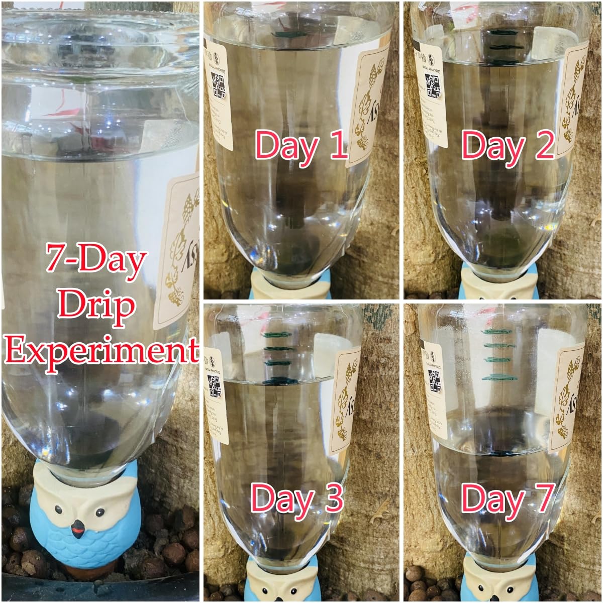 QinSuiKai 4 Pack Elephant Shape Terracotta Watering Spikes, Plant Watering Globes(Up to 7 Days of Watering), Automatic Plant Waterer for Indoor Outdoor Plants