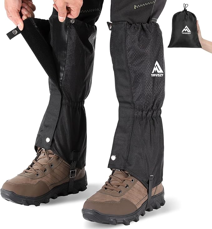 Gaiters for Hiking ??Waterproof and Breathable Leg Gaiters for Women and Men Boots, Adjustable Lightweight Shoes Gaiters for Hunting, Hiking, Mountaineering, Snow Gaiters for Hiking Boots