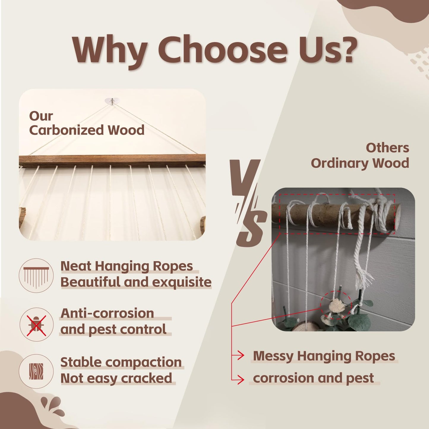 Boho Wall Decor Artificial Eucalyptus Wall Hanging Decor Fake Eucalyptus Plants hunging on Carbonized Wooden Stick for Bathroom Bedroom Nursery Living Kitchen Dining Room