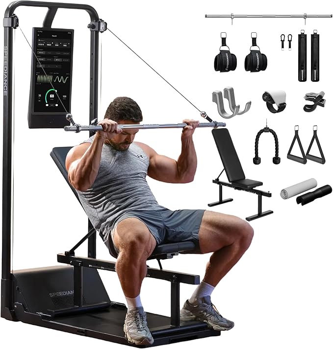 Gym Monster 2 Works Plus & Smart PowerGrip Handles & Weight Lifting Belt & Gym Accessories Organizer & Skiing Handles 2 Bundle
