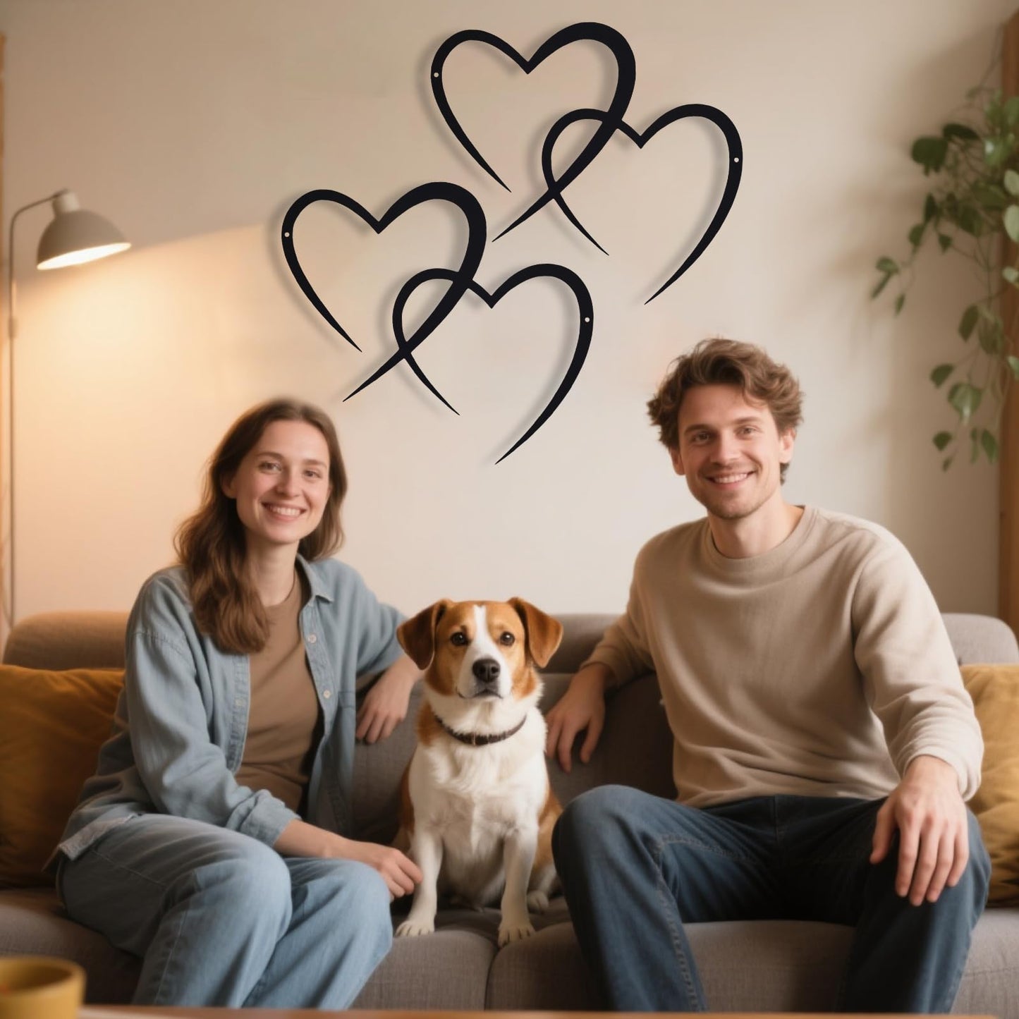 Hftjtsa Infinity Heart Metal Wall Decor Love Heart Wall Sign Modern Bedroom Decor Ornaments for Valentine's Day Room Living Wedding Decoration Bridal Shower Gifts