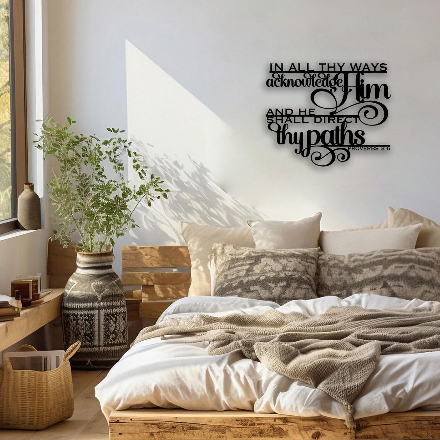 OPTYBVFD Proverbs 6 3 Metal Wall Decor - Christian Room Decor Scripture Wall Art Inspirational Home Decor for Living Room, Bedroom, Dining Room, Bathroom, Office (Black)