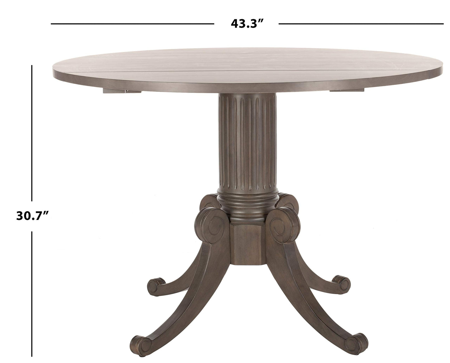 Safavieh Home Forest Traditional Grey Wash Drop Leaf Dining Table