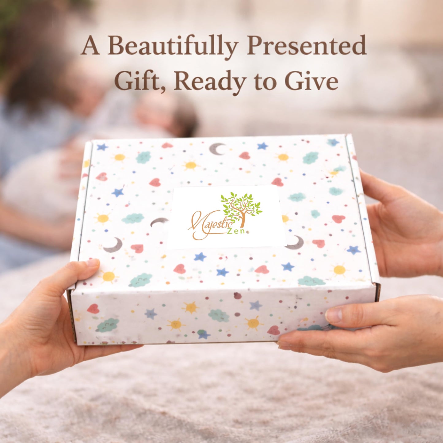 Majestic Zen Woodland Scented Candle 9-Pack Soy Wax Baby Shower Candle Favors - Natural Scented Candle Gift Set & Gender Reveal Candle & Party Keepsakes - Woodland Theme Round Candles for Table Decor