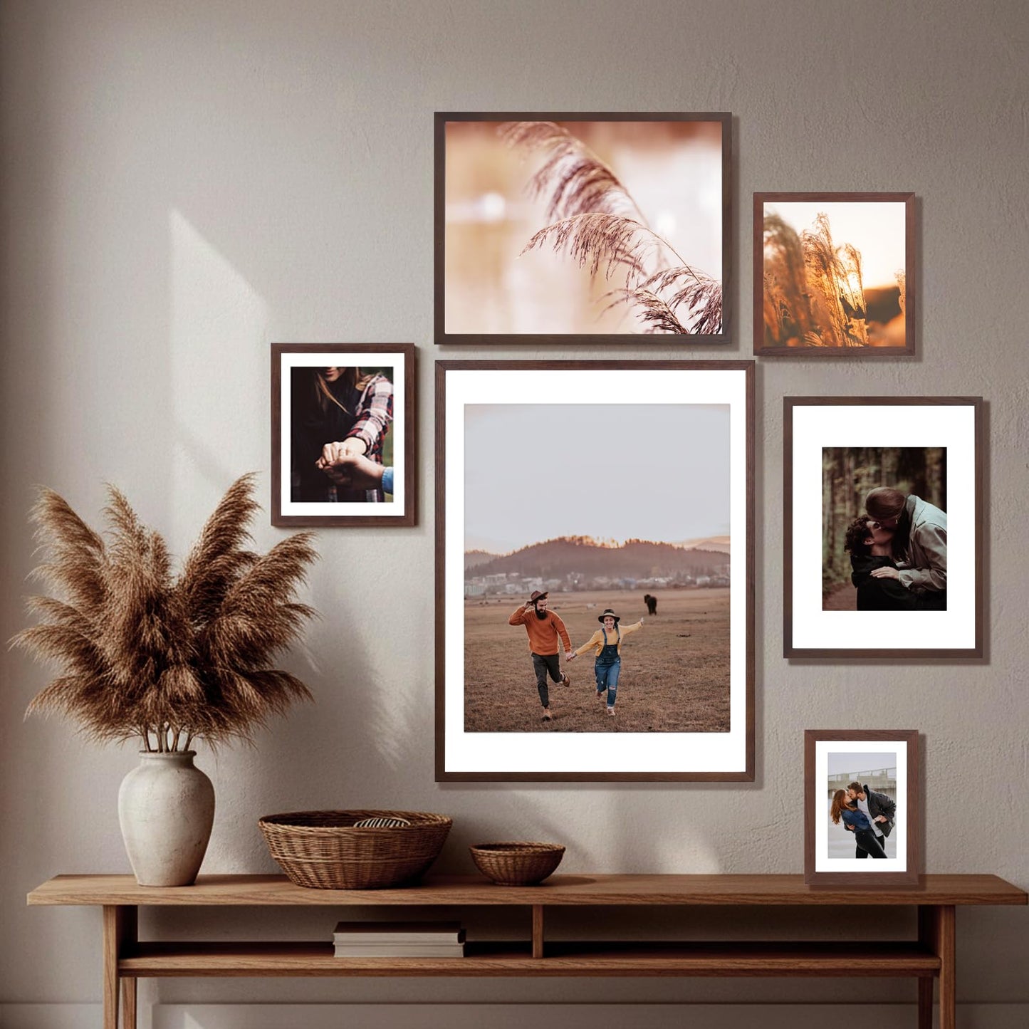 Xzwenru 4x6 Picture Frame,Premium Oak Solid Wooden Photo Frame With HD Glass,Display for 3.5x5 Photo Prints With Mat Or 4x6 Picture Without Mat,For Wall Decor Aesthetic Or Desk Decoration.