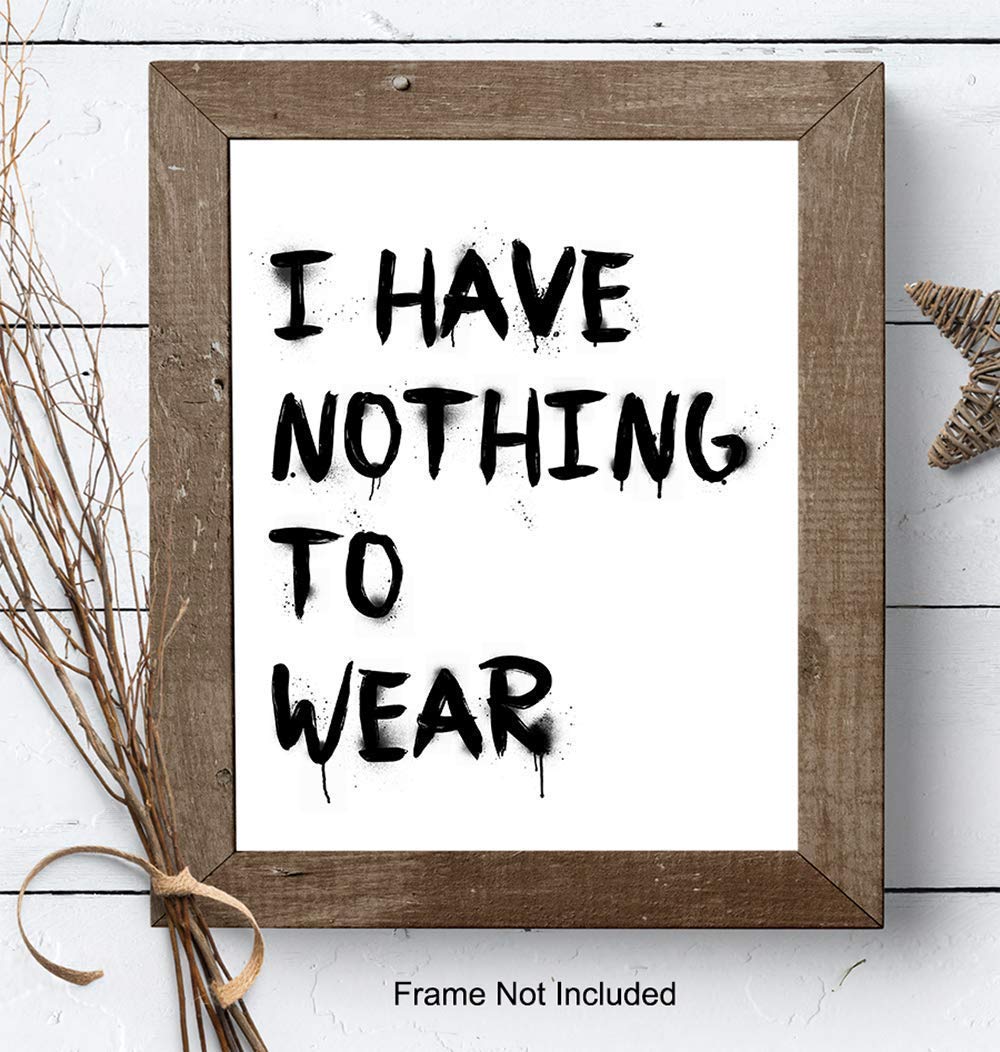 Fashion Art Print Typography - Funny Typography Wall Art Poster - Chic Modern Home Decor for Bedroom, Bathroom - Great Gift for Women, Fashionistas, Designer Fashion Fans - 8x10 Photo - Unframed