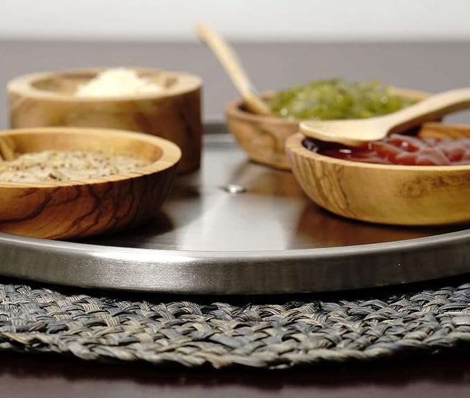 RSVP International Endurance TURN-1 Turntable Lazy Susan, Stainless Steel, 10.5" | Handy in Cabinet, Refrigerator or on Counters | Organize Spices, Canned Foods, Pots, Pans, Dinnerware, 10.5 Inch