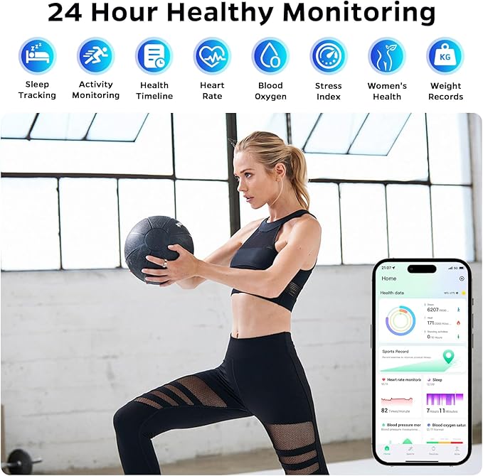 Ultra-Thin Smart Ring for Women Men,Sleep Tracker Ring with Heart Rate, Waterproof Fitness Ring for Activity Monitoring/Steps/Calories,No Subscription Fee,for iSO & Android (ROSEGlod,7#)