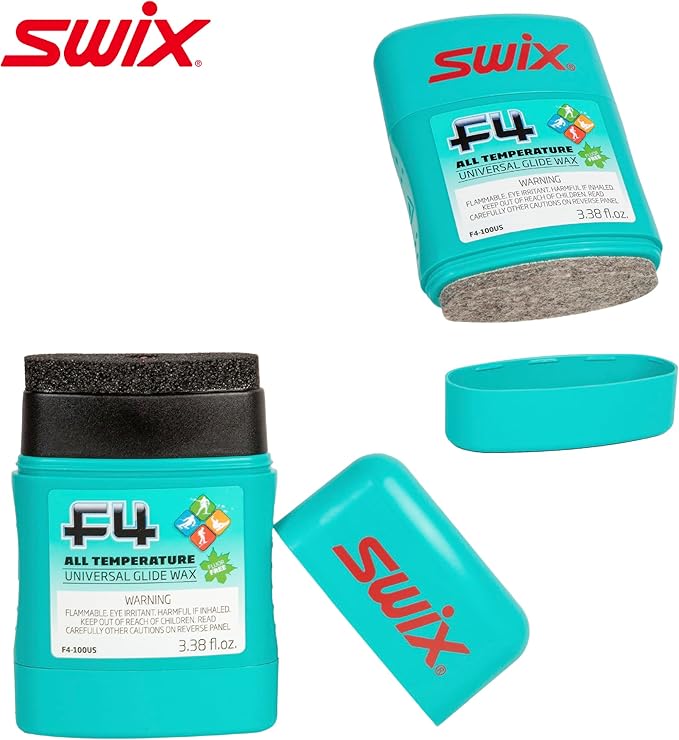 Swix Ski and Snowboard Touchup and Wax Kit - Comprehensive Winter Sports Maintenance Set with F4 Wax, Pocket Edger, Gummi Stone, Ski Brake Retainers, and Ski Straps