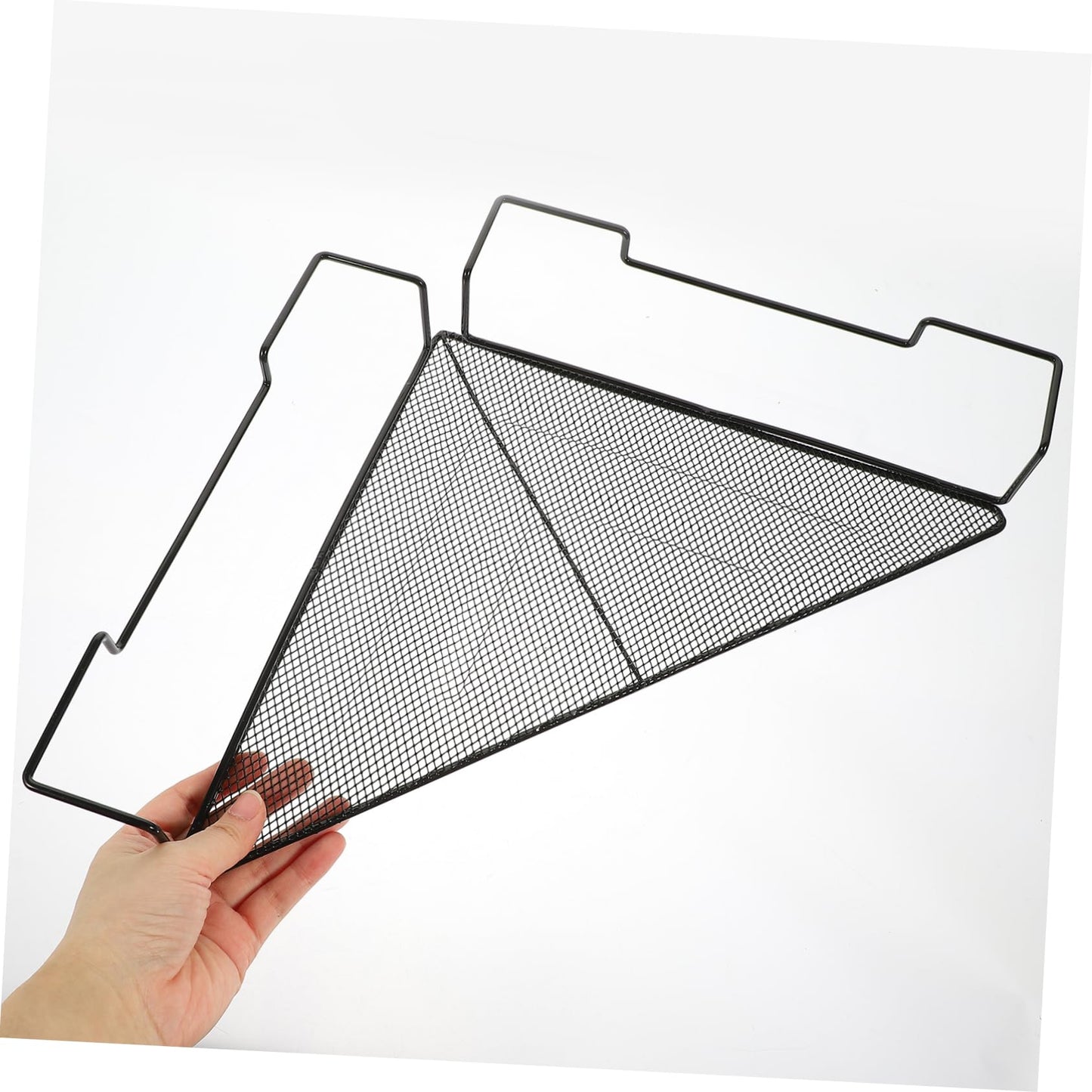 INOOMP Wire Corner Plant Pot Stand 18.7 Inch Triangular Storage Rack Organizer for Balcony Desk Office Indoor Flowerpot Display Shelf Holder