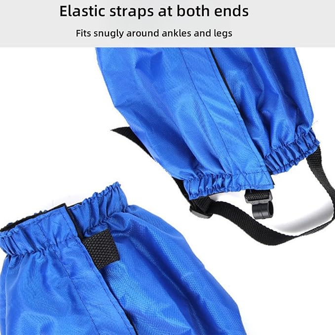 Waterproof Hiking Gaiters,Snow Boot Gaiters with Rubber Foot Strap,Lightweight and Adjustable,for Men and Women Hiking,Skiing,Mountaineering,Walking,etc.