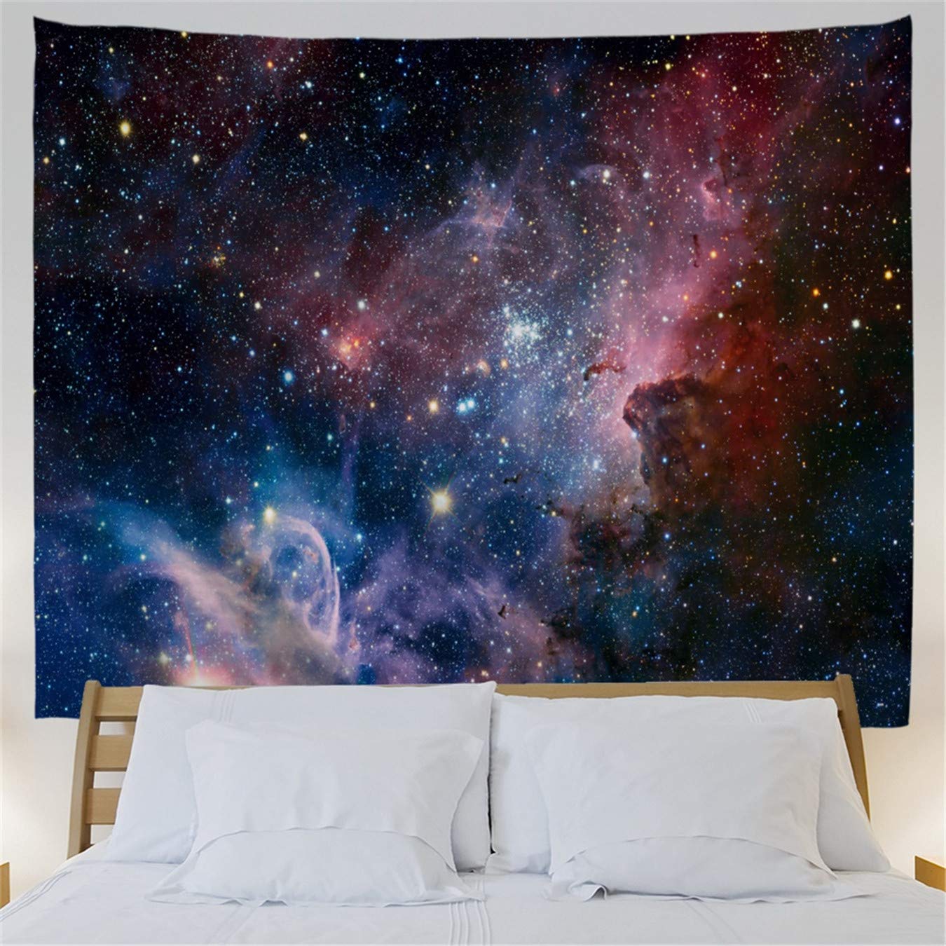 Ihome888 Space Star Tapestry, Outer Universe Galaxy Tapestries Wall Hanging for Bedroom Living Room Dorm, 80 Inch by 60 Inch, Colorful