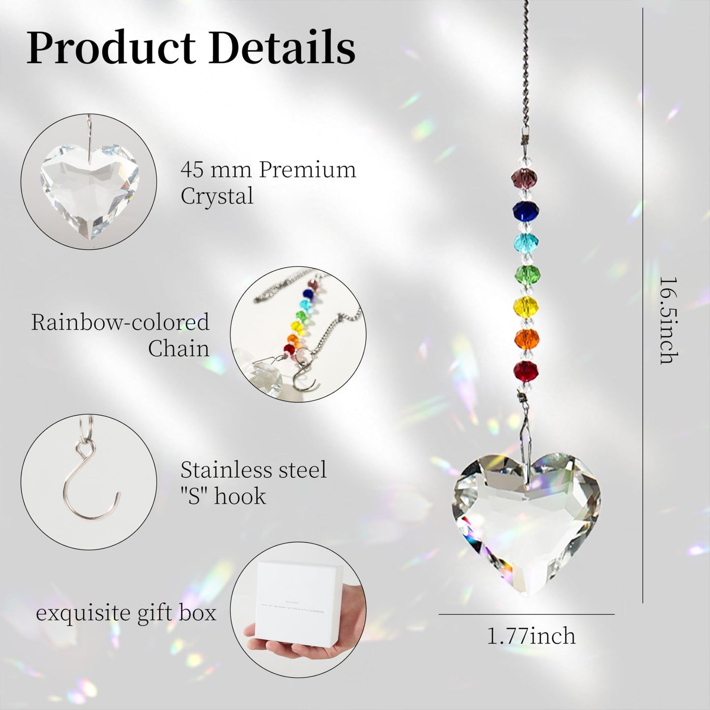 Hegelda Birthday Gifts for Women Friendship,Mothers Day Inspirational Gifts for Friends Coworkers Girlfriend Wife Mom Daughter Sister Aunt Crystals Suncacther Ornaments