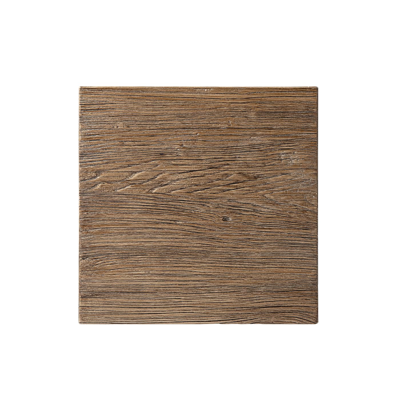 Jennifer Taylor Home Hawthorne 18” Square Reclaimed Elm Trestle Side Table, Heritage Medium-Dark Brown Reclaimed Elm